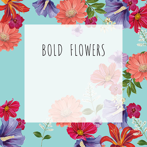 Collectie bold flowers