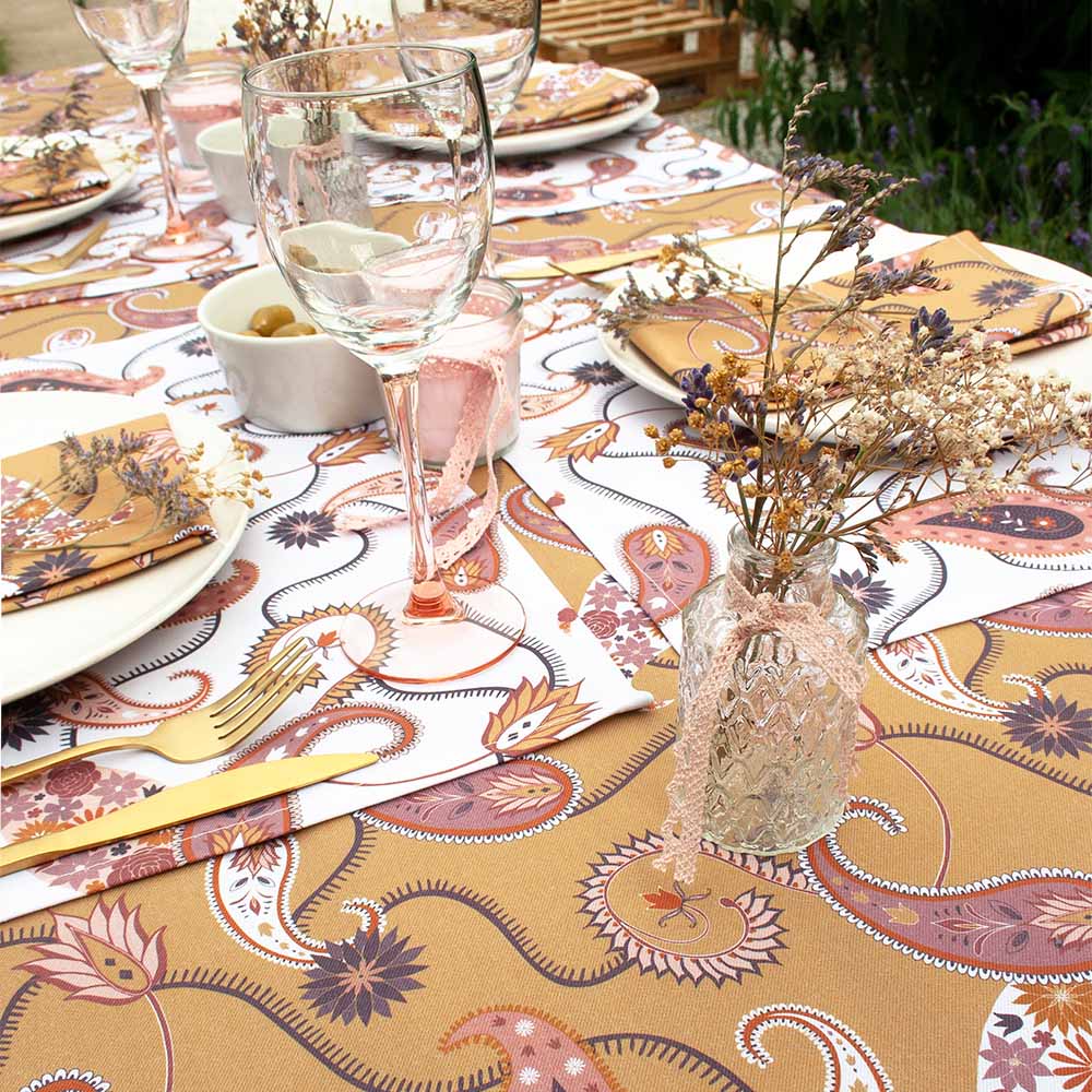 Curated table linen collection Paisley