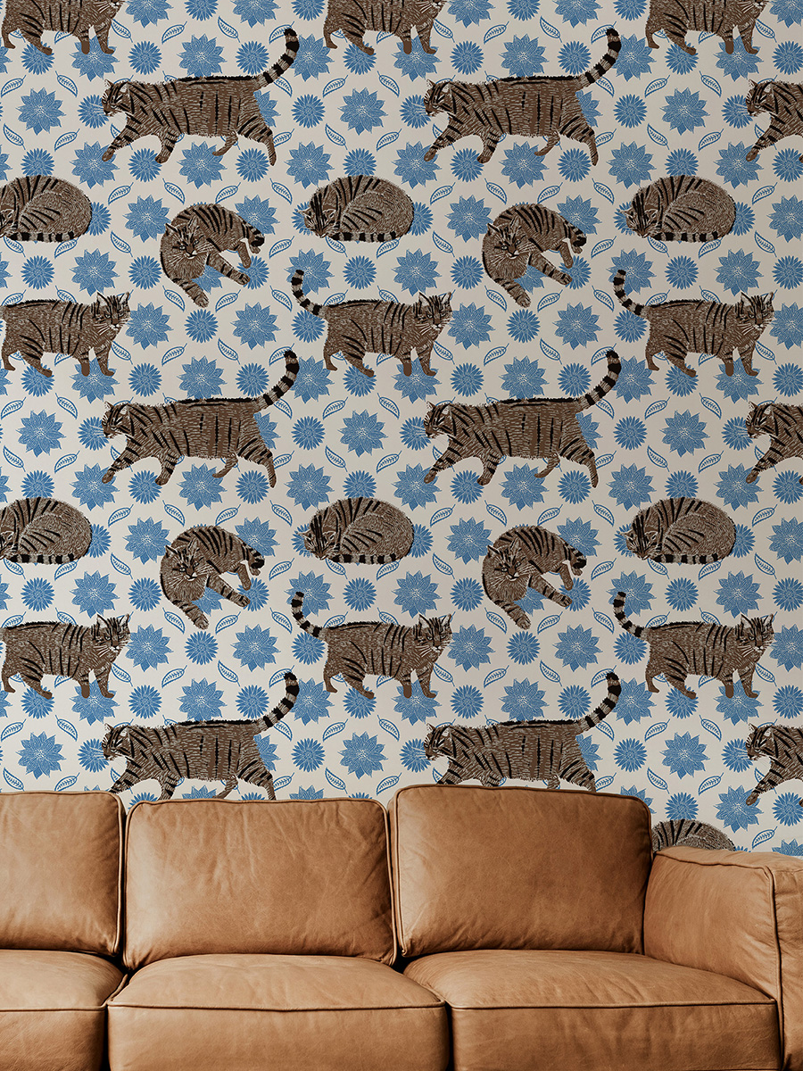 Cat wall paper