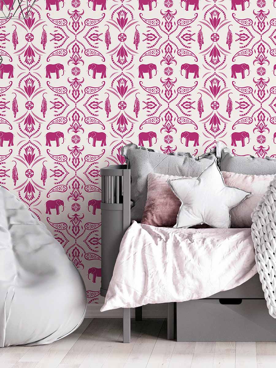 elephant nursery wallpaper