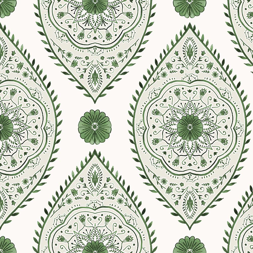 Boho chic pattern green