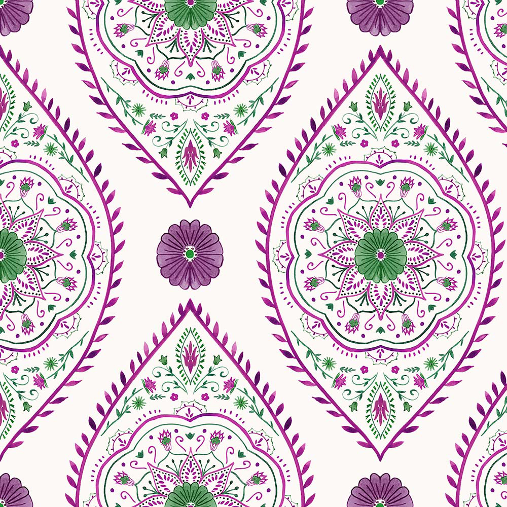 Boho chic pattern purple