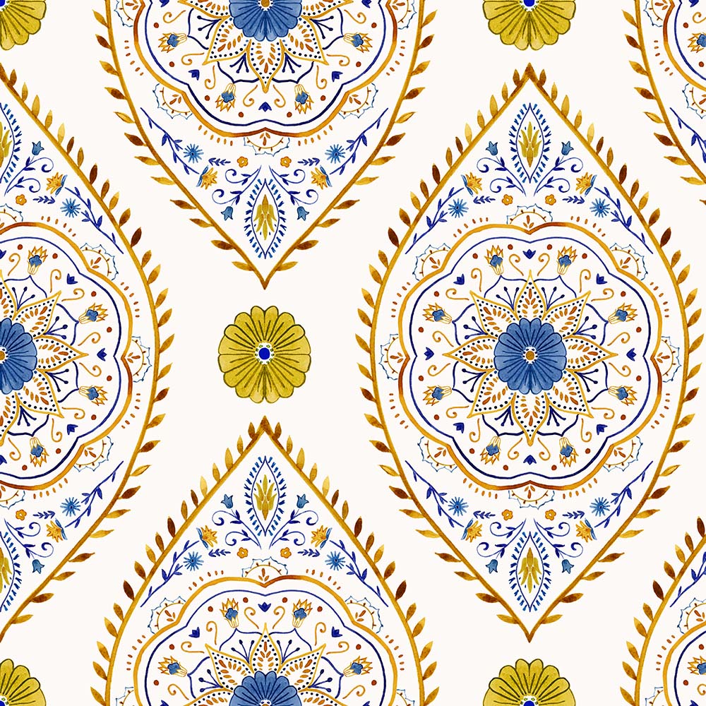 Boho chic pattern yellow