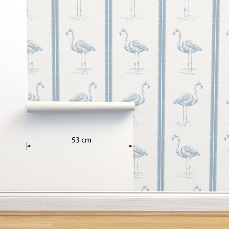 Flamingo behang babykamer