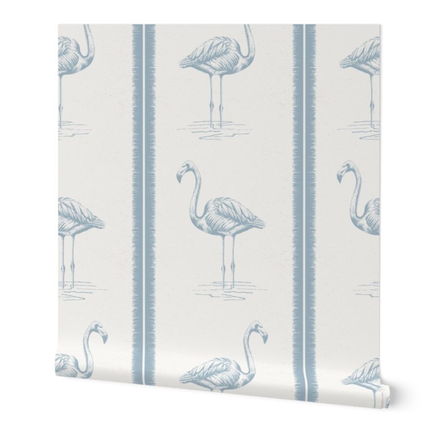 Flamingo behang babykamer