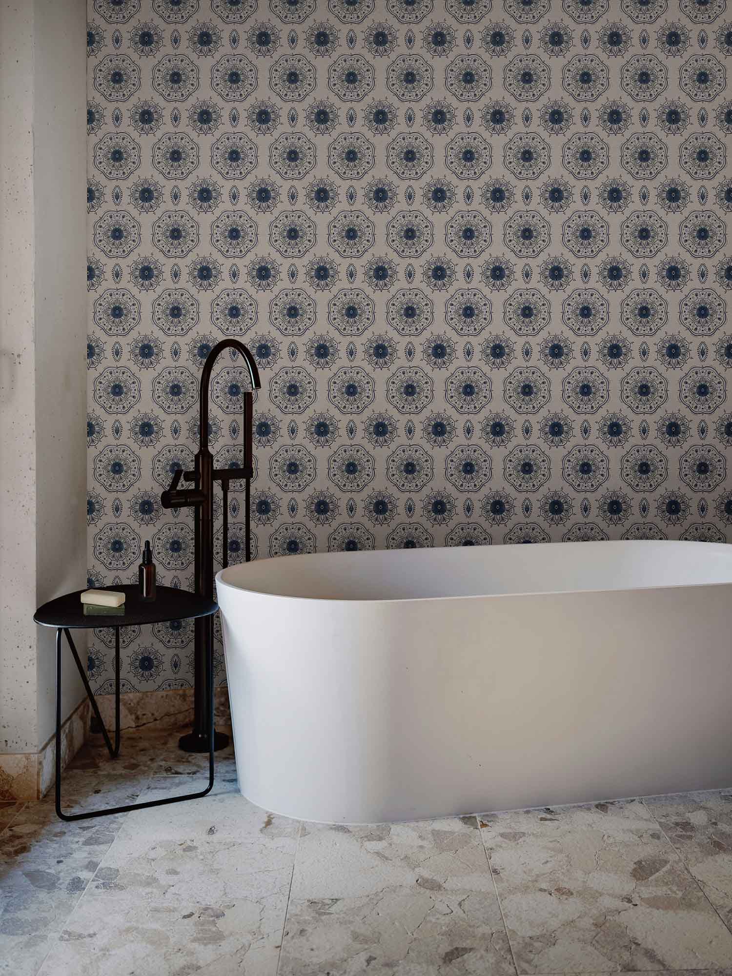 Modern bathroom wallpaper