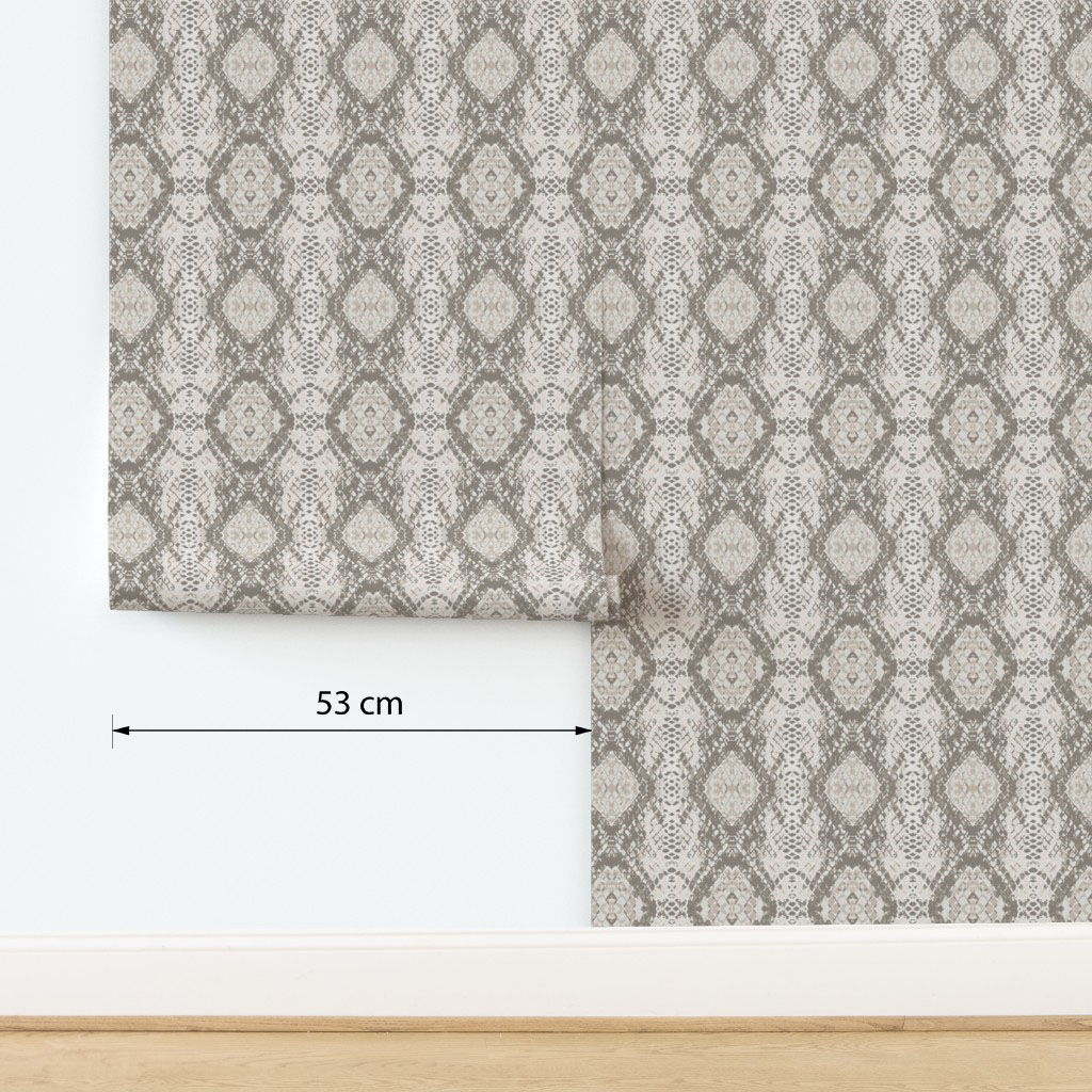 Behang snake print beige