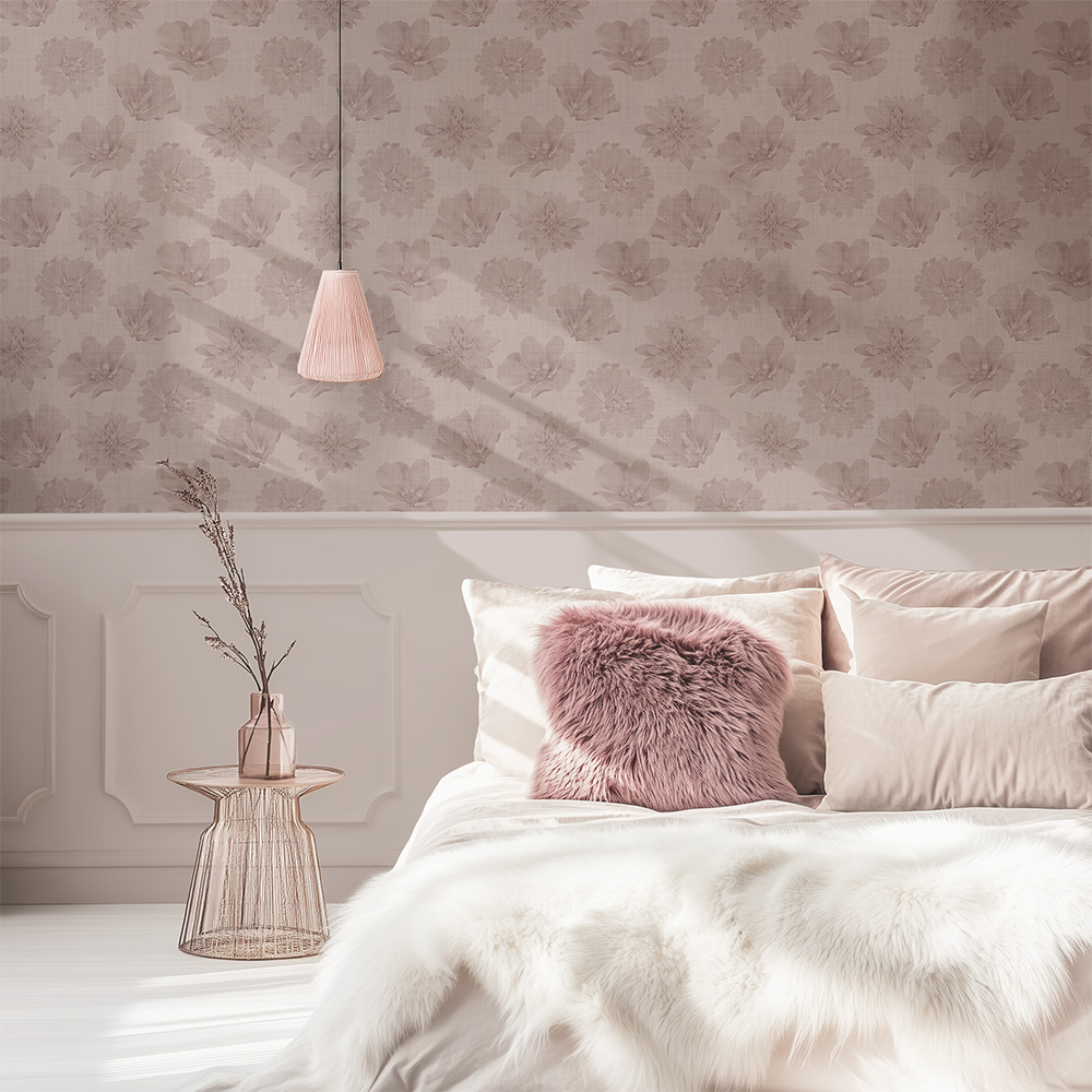 bloemen behang slaapkamer