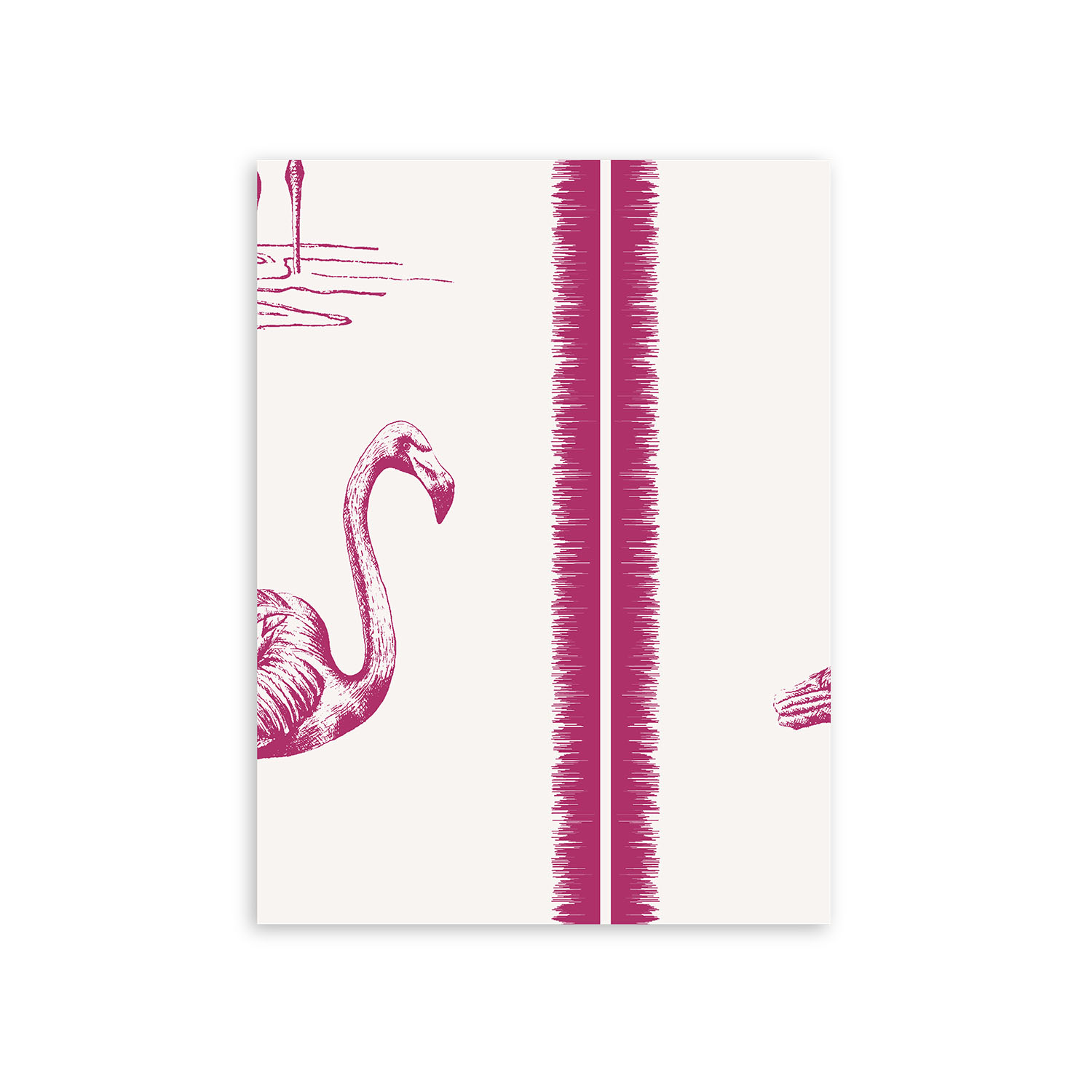 Behangstaal flamingo donker roze