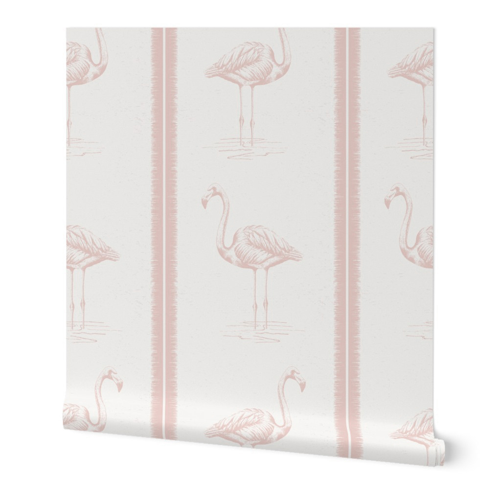 Behang flamingo roze