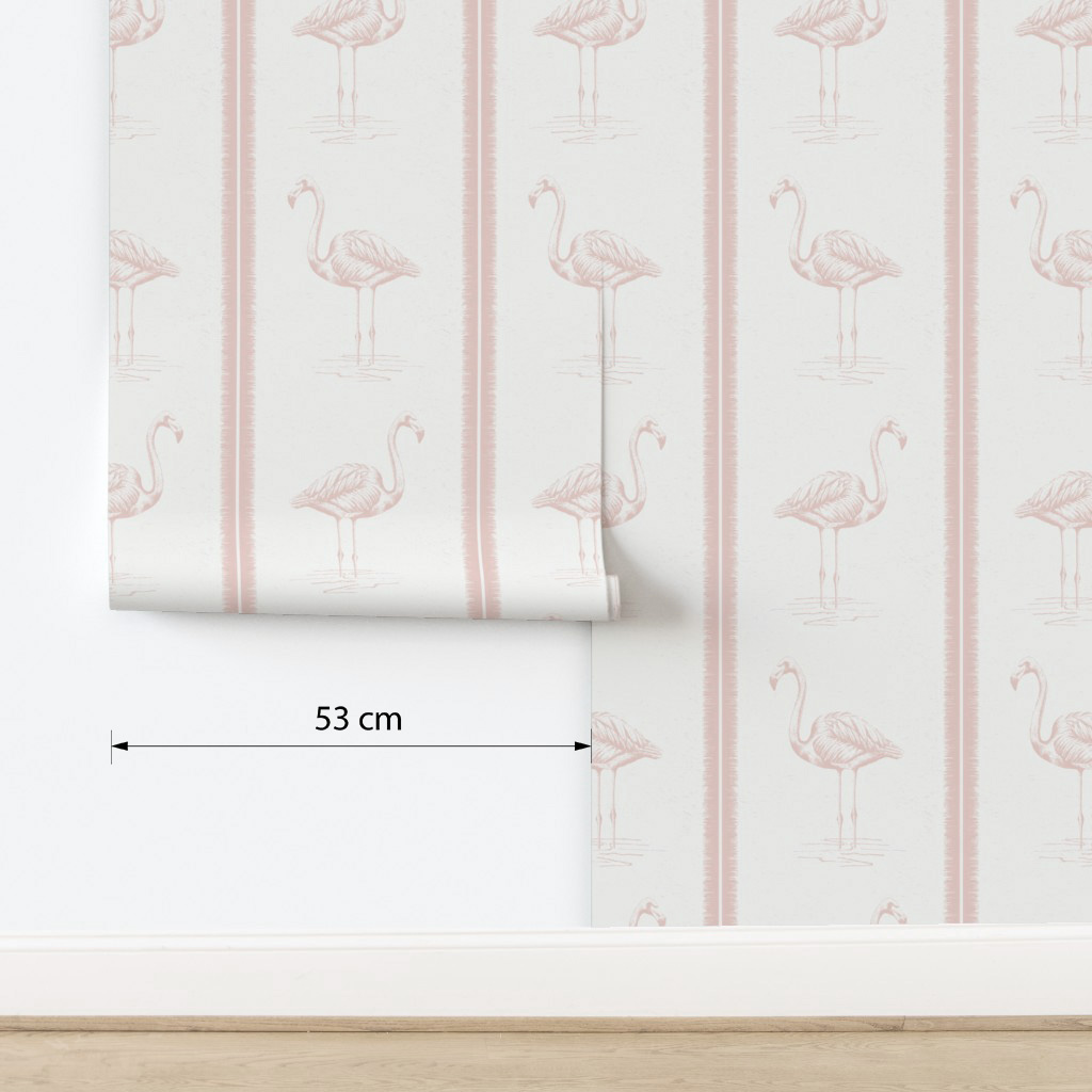 Behang flamingo roze