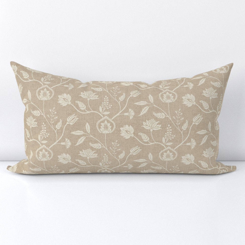 Modern farmhouse lumbar pillow cream
