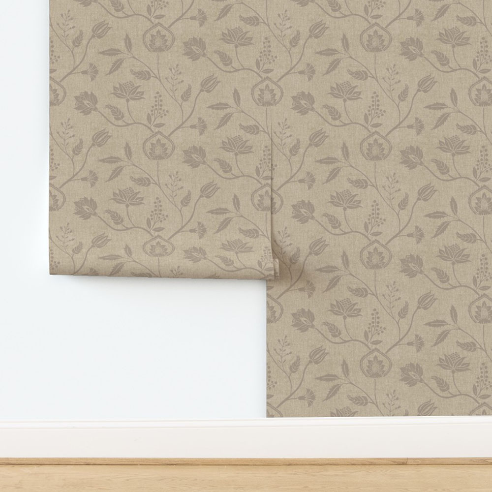 Modern farmhouse wallpaper bedroom