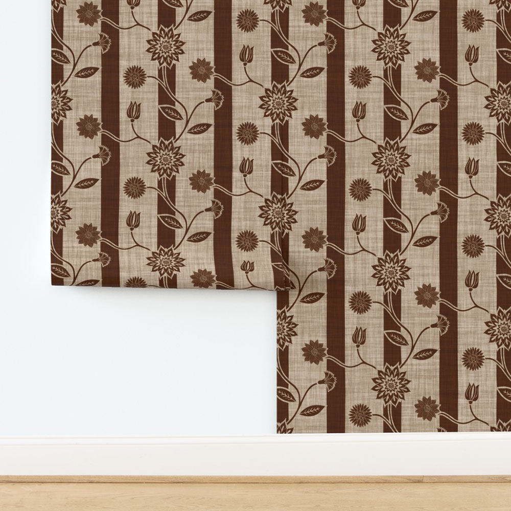 Modern farmhouse wallpaper floral print